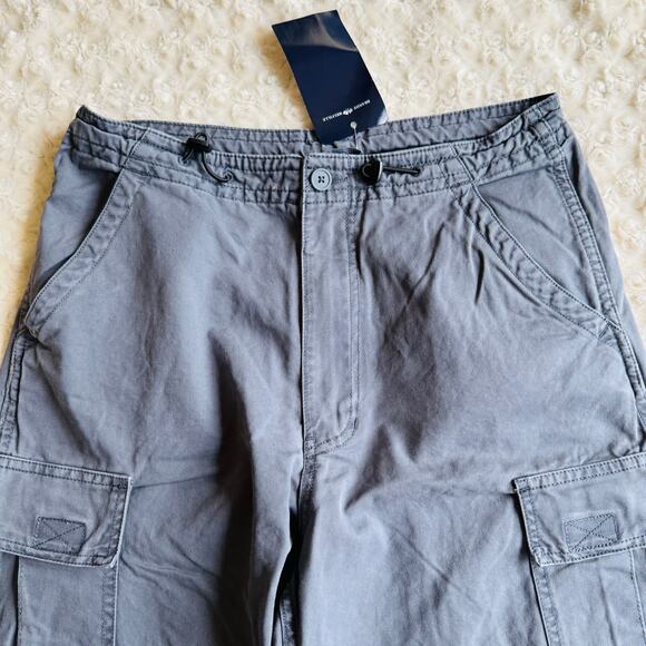 Brandy Melville Womens Jemma Cargo Dark Gray Cotton Pants Small Medium NEW - Picture 5 of 14